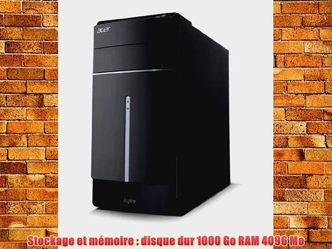 Acer Aspire TC-603-DT.SPZEF.011 Unit? centrale Noir (Intel Pentium 4 Go de RAM Disque dur 1