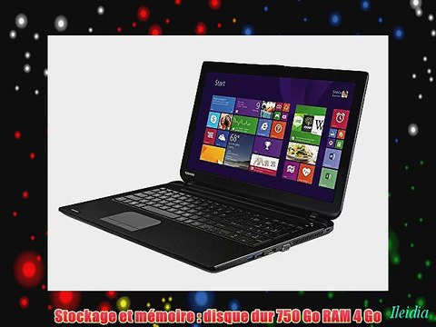 Toshiba Satellite C50-B-12Z PC portable 15 Noir (Intel Pentium 4 Go de RAM disque dur 750 Go