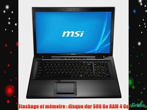 MSI CR70 2M-400FR Ordinateur portable 173 (4394 cm) Intel Pentium 3560M 24 GHz 500 Go 4 Go
