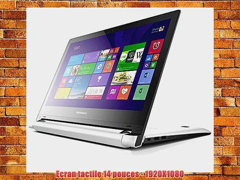 Lenovo Flex 2 14 Ordinateur portable tactile 14 Blanc (Intel Core i3 Disque Dur 1 To 4 Go