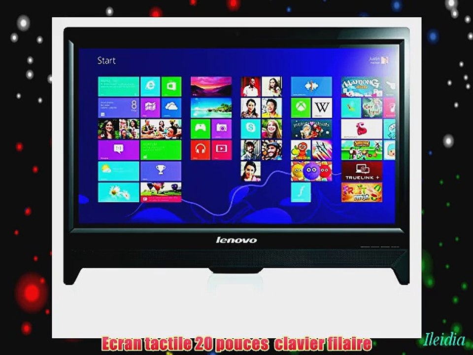Lenovo C260 Touch Ordinateur Tout-en-Un tactile 20 Noir (Intel Pentium 4 Go de RAM Disque dur
