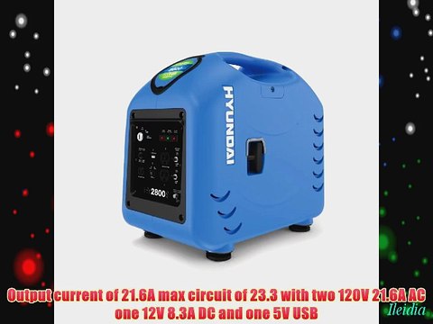Hyundai HY2800SEi Portable Inverter Generator 2800-watt