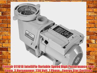 Pentair 011018 IntelliFlo Variable Speed High Performance Pool Pump 3 Horsepower 230 Volt 1