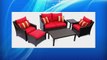 RST Brands Cantina Deep Seating Love Seat Club Chairs End Table Set Patio Furniture 6-Piece