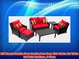 RST Brands Cantina Deep Seating Love Seat Club Chairs End Table Set Patio Furniture 6-Piece