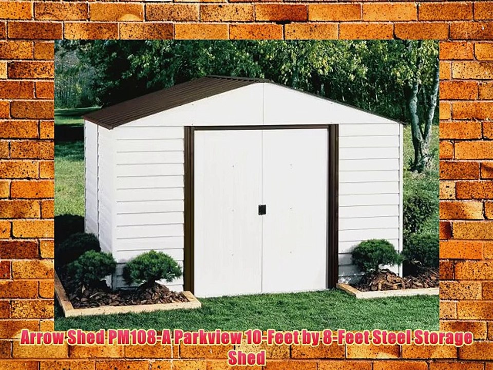 Arrow Shed PM108-A Parkview 10-Feet by 8-Feet Steel Storage Shed
