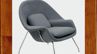 LexMod W Lounge Chair in Light Gray