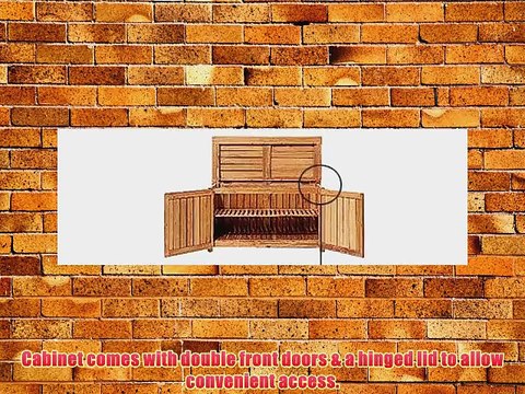 Grade-A Teak Wood Outdoor Patio Garden Chest Storage Cabinet