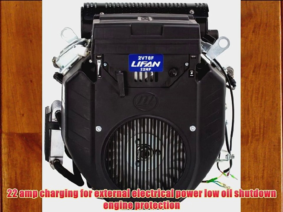 Lifan LF2V78-2DQTC Industrial Grade 22 HP 688cc V-Twin 4-Stroke OHV Engine with Electric Start