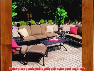 Darlee Ten Star 6-person Cast Aluminum Deep Seating Patio Conversation Set - Antique Bronze