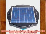 Natural Current Water Products NCSIONOZ10K Savior Solar Ionizer and Ozone Aerator Pool and