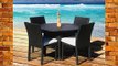 Outdoor Patio Wicker Furniture New Resin 5-Piece Round Dining Table