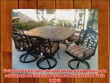 Heritage Outdoor Living Flamingo Cast Aluminum 9pc Outdoor Patio Set with 64x64 Square Table