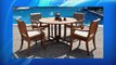 Grade-A Teak Wood Luxurious Dining Set Collections: 5 pc - 48 Round Butterfly Table and 4 Arbor