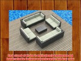 Urban Furnishing - BERMUDA 11pc Modern Outdoor Backyard Wicker Rattan Patio Furniture Sofa