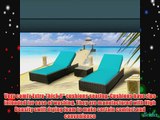 Luxxella Outdoor Patio Wicker Furniture 3 Pc Chaise Lounge Set TURQUOISE