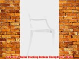 Zuo Set of 4 Anime Stacking Outdoor Dining Chairs White