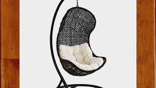 LexMod The Parlay Rattan Outdoor Wicker Patio Swing Chair Set