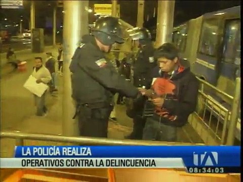 Policía realiza operativos contra la delincuencia en Quito