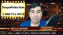 LA Clippers vs. Brooklyn Nets Free Pick Prediction NBA Pro Basketball Odds Preview 1-22-2015