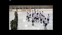 Un haka en hockey sur glace lors de Nouvelle-Zélande - Afrique du Sud (U20)