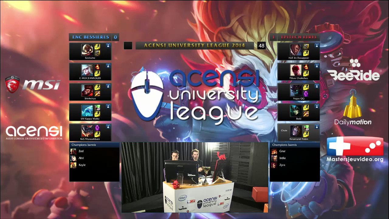 Grande Finale League of Legends Partie 2 - Epitech EFREI vs ENC Bessière - ACENSI University League