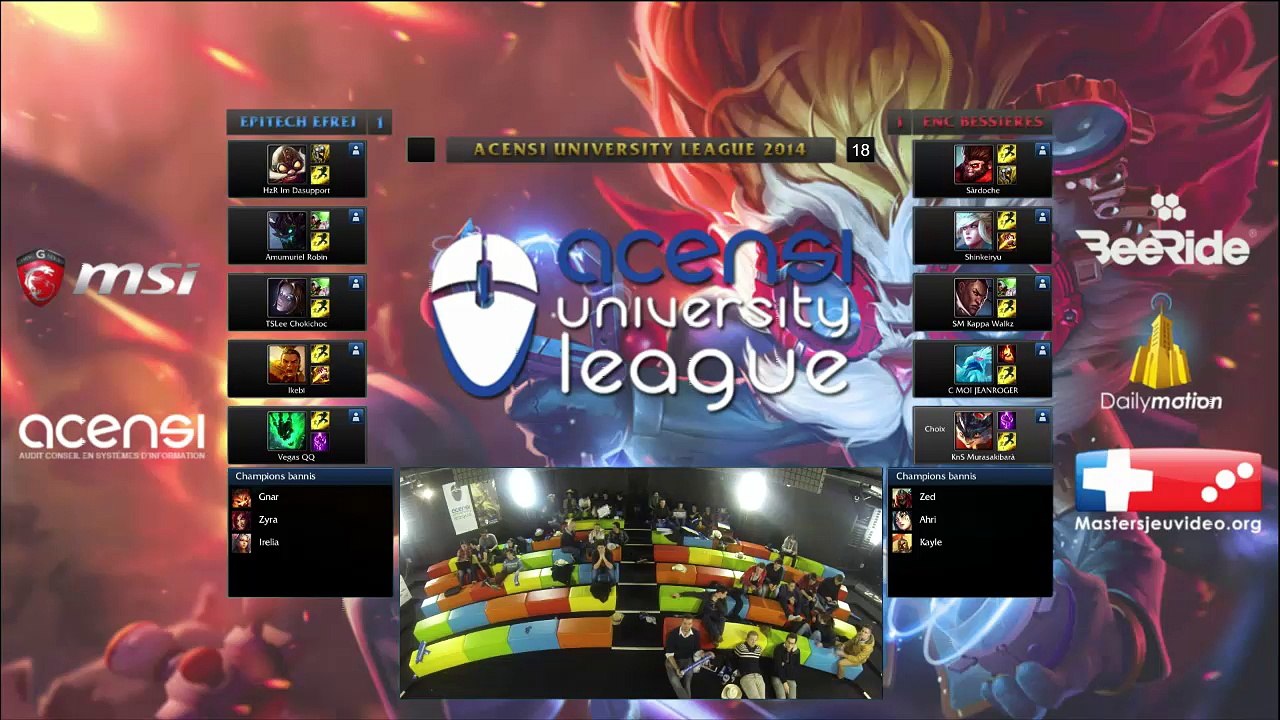 Grande Finale League of Legends Partie 3 - Epitech EFREI vs ENC Bessière - ACENSI University League