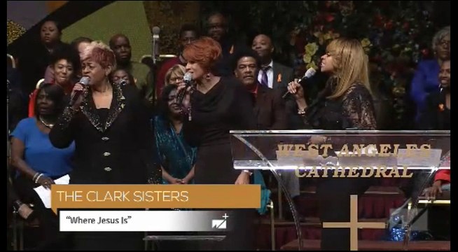 The Clark Sisters - Where Jesus Is + Is My Living In Vain - Andrae Crouch Celebration of Life Concert Funeral - 01-21-2015