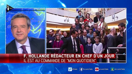 François Hollande rédacteur en chef de "Mon quotidien"