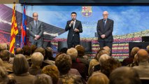 Brindis de Josep Maria Bartomeu al Casal de l'Avi