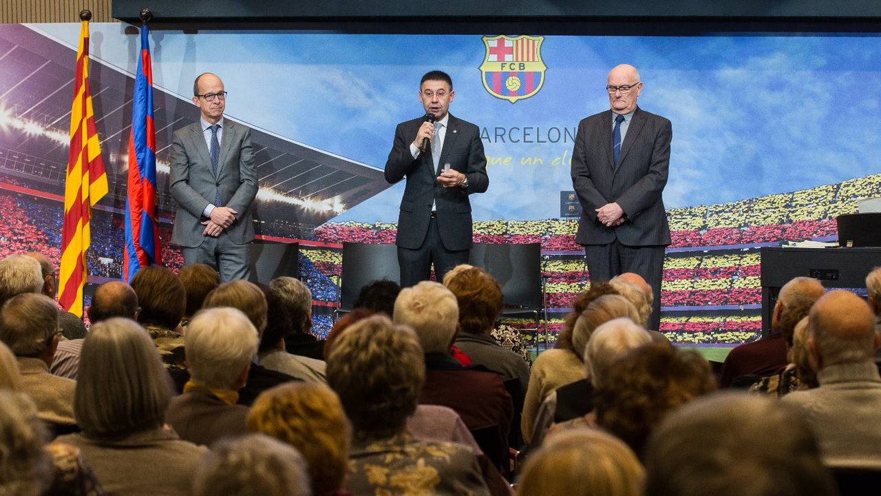Brindis de Josep Maria Bartomeu al Casal de l'Avi