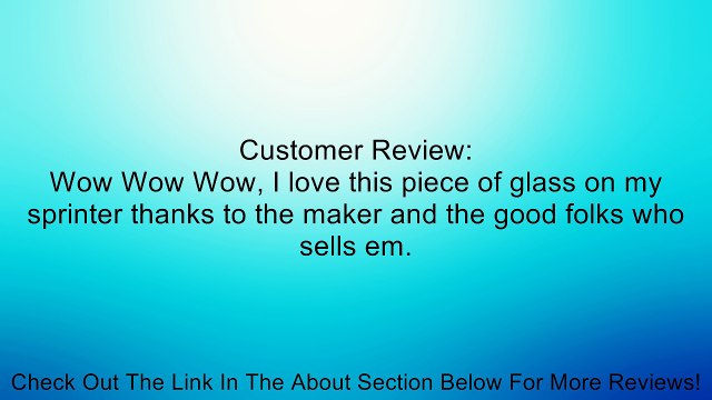 CRL All Glass Look Sprinter Van Sliding Door Windows Review