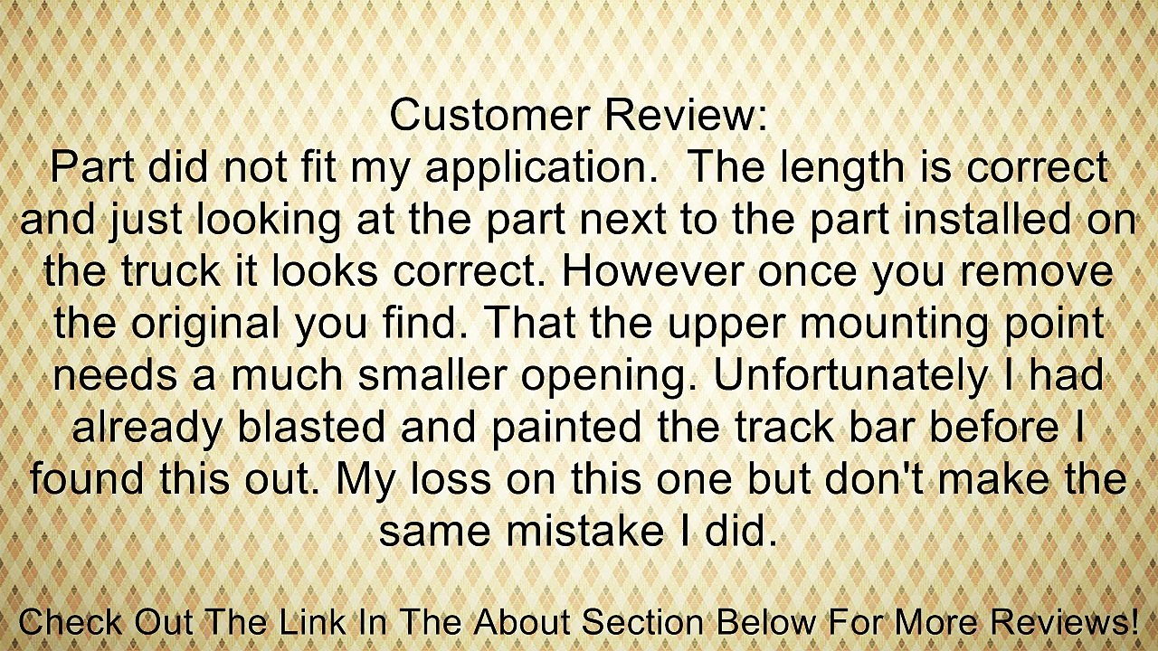 Moog DS80797 Track Bar Review