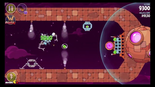 Angry Birds Space Brass Hogs Level 9-2 Walkthrough 3 Stars