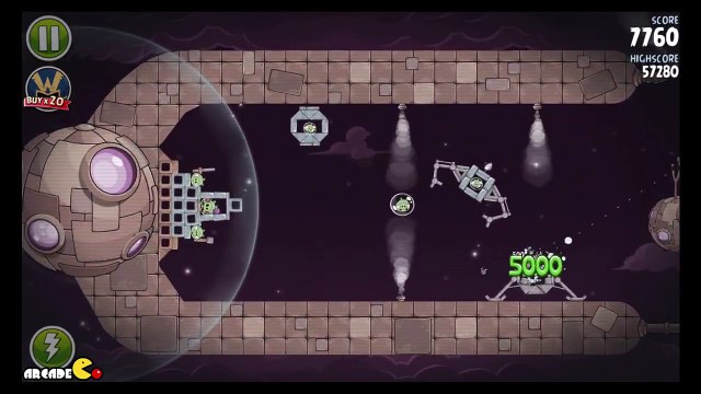 Angry Birds Space Brass Hogs Level M9-2 Mirror World Walkthrough 3 Star