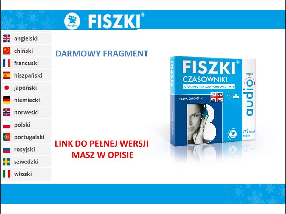 FISZKI - CZASOWNIKI DLA ŚREDNIO ZAAWANSOWANYCH - angielski (pliki mp3 do pobrania)
