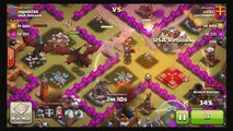 Clash of Clans  Clan Wars Battle Day! The Fire Dragons and Hog Riders Attack