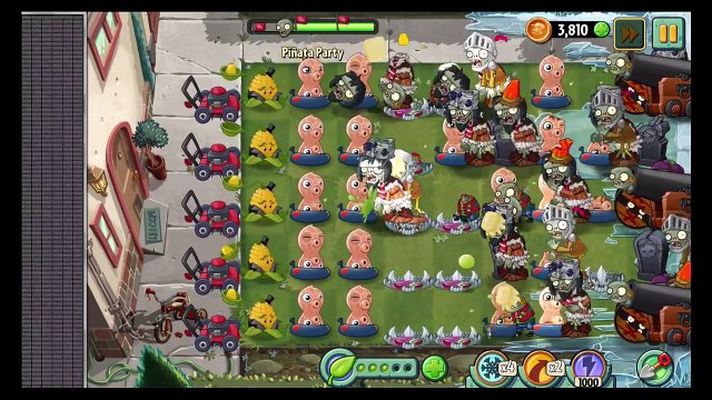 Plants vs Zombies 2 Frostbite Caves Pinata Party 1 22!(YETI)