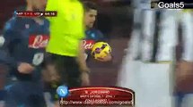 Jorginho Penalty Goal Napoli 1 - 1 Udinese Coppa Italia 22-1-2015