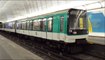 MF88 : Arrêt à la station Jaurès sur la ligne 7bis du métro parisien