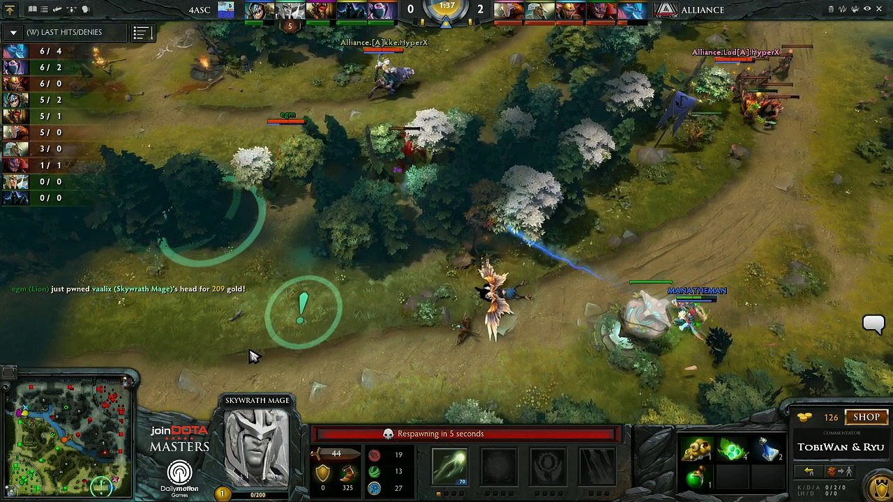 The Alliance vs 4ASC Game 3 - joinDOTA Masters @TobiWanDOTA @RyuUboruZDotA