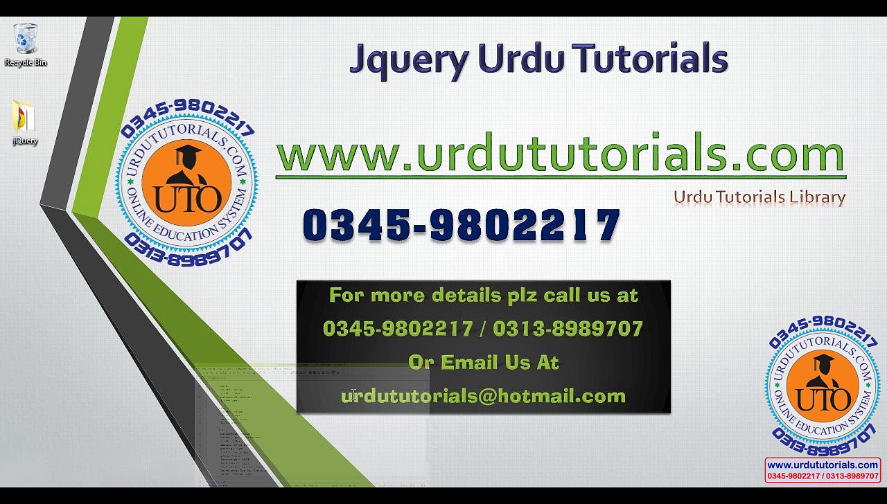 jQuery Urdu Tutorials