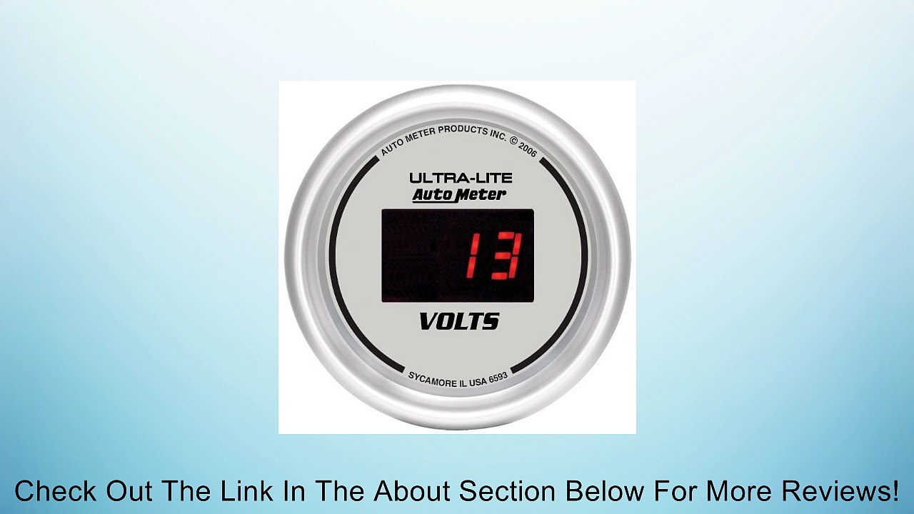Auto Meter 6593 Digital Silver 2-1/16" 8-18 Volts Voltmeter Gauge Review