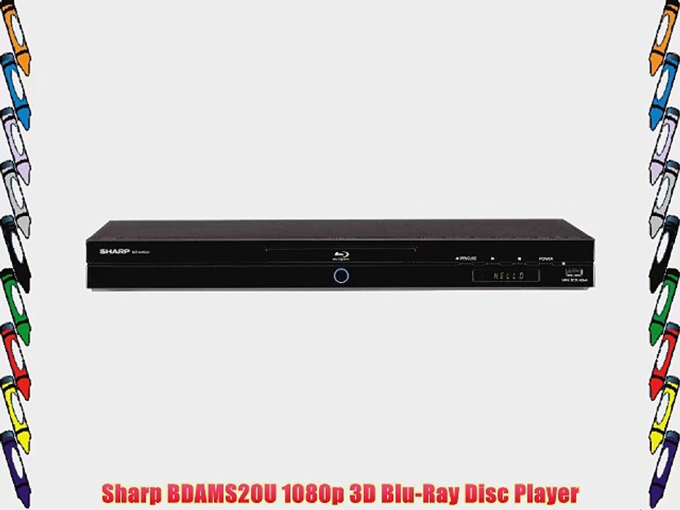 Sharp BDAMS20U 1080p 3D Blu-Ray Disc Player