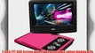 Impecca DVP775 7 Inch Swivel Screen Portable Dvd Player (Pink)