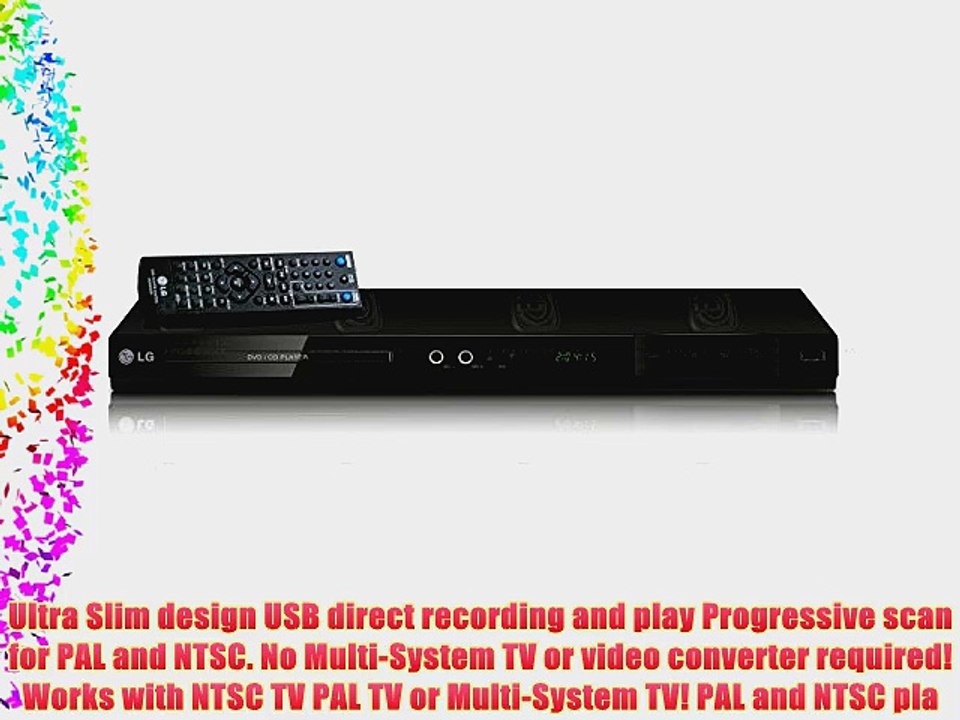 LG DP827 - All Multi Region Code Free DVD Player DIVX MPEG JPG DVD video with Karaoke Built-in
