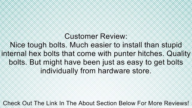 Curt Manufacturing 48330 Bolt Kit For Pintle Mount Review