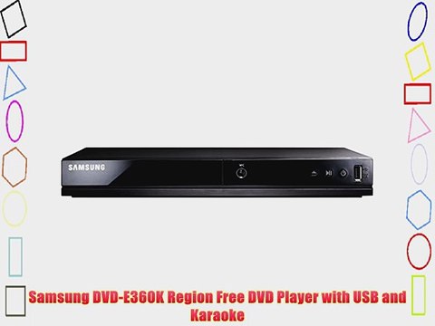 Samsung DVD-E360K Region Free DVD Player with USB and Karaoke