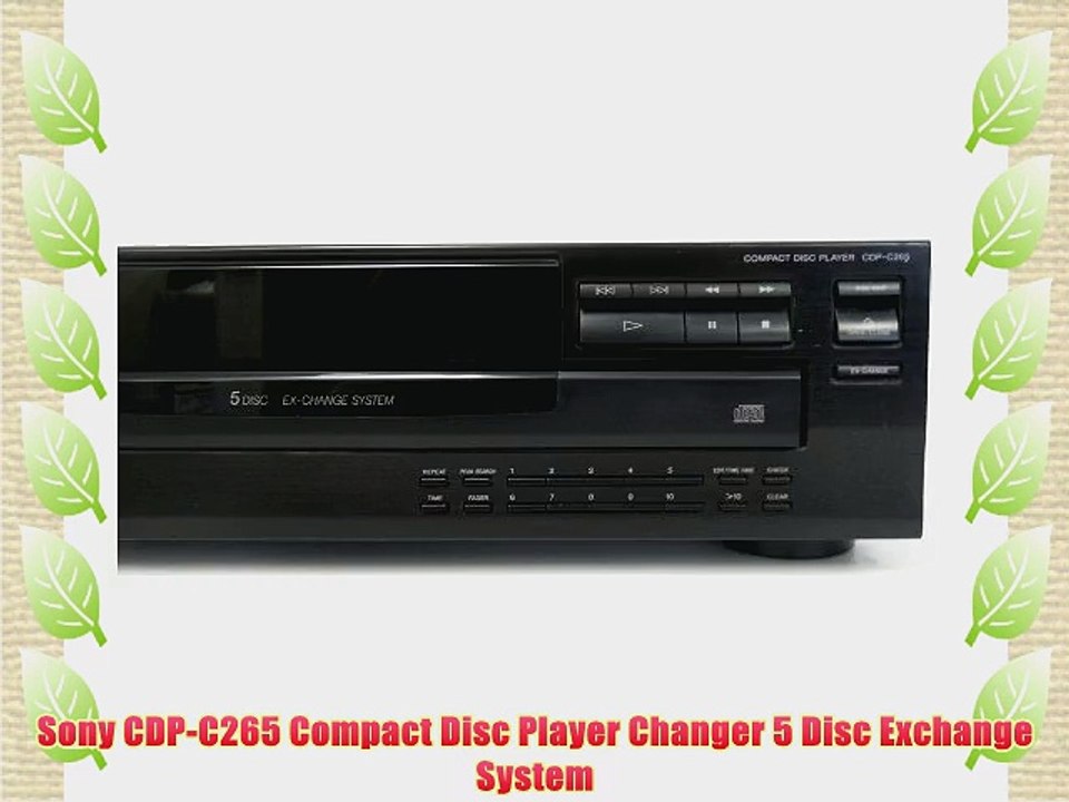 Sony CDP-C265 Compact Disc Player Changer 5 Disc Exchange System