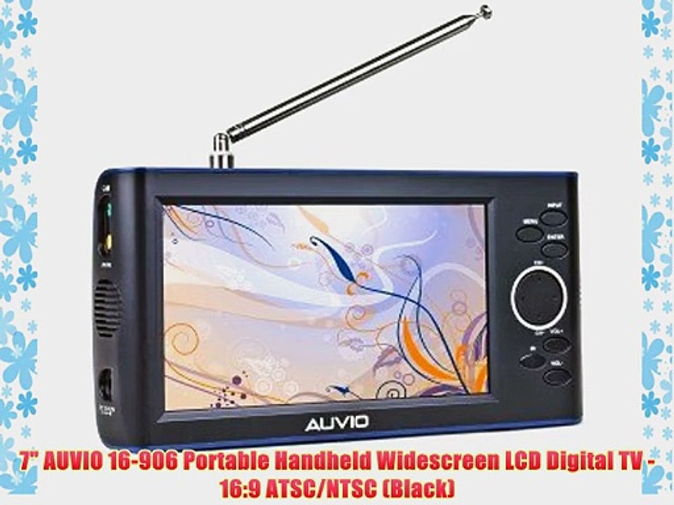 7 AUVIO 16906 Portable Handheld Widescreen LCD Digital TV 169 ATSC